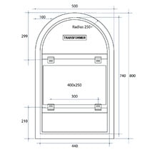 Ablaze Arched Backlit Mirror